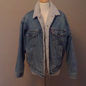 Vintage Levi’s Sherpa Lined Denim Trucker Jacket